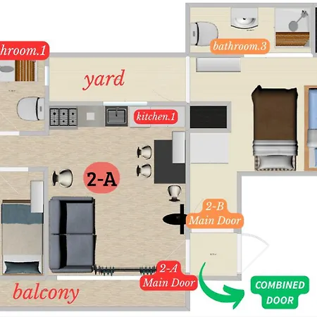 Stylish In Paceville - 3 Bedrooms, 3 Bathrooms, 2 Kitchens, Great For Friends & Groups Apartment *